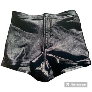American Apparel black disco shorts hot pants size small